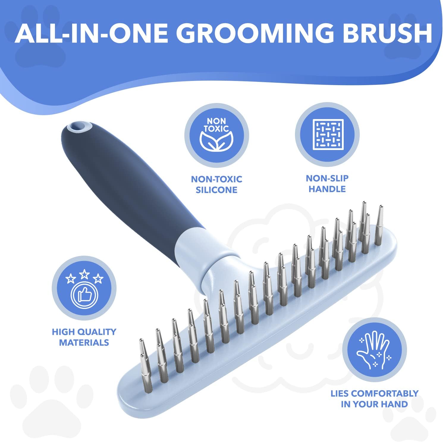 Pet Undercoat De-shedding Comb - Gentle Detangling, Universal for Long and Short-Haired Cats and Dogs - Image 2