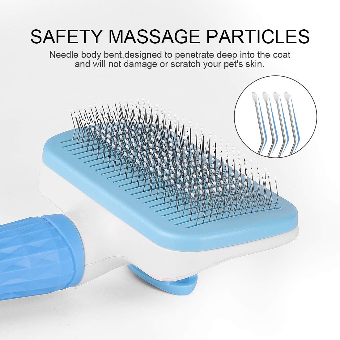 Pet Massage and De-shedding Brush - Universal for Cats and Dogs, Removes Tangled Hair, Skin-friendly Massage Promotes Circulation - Image 2