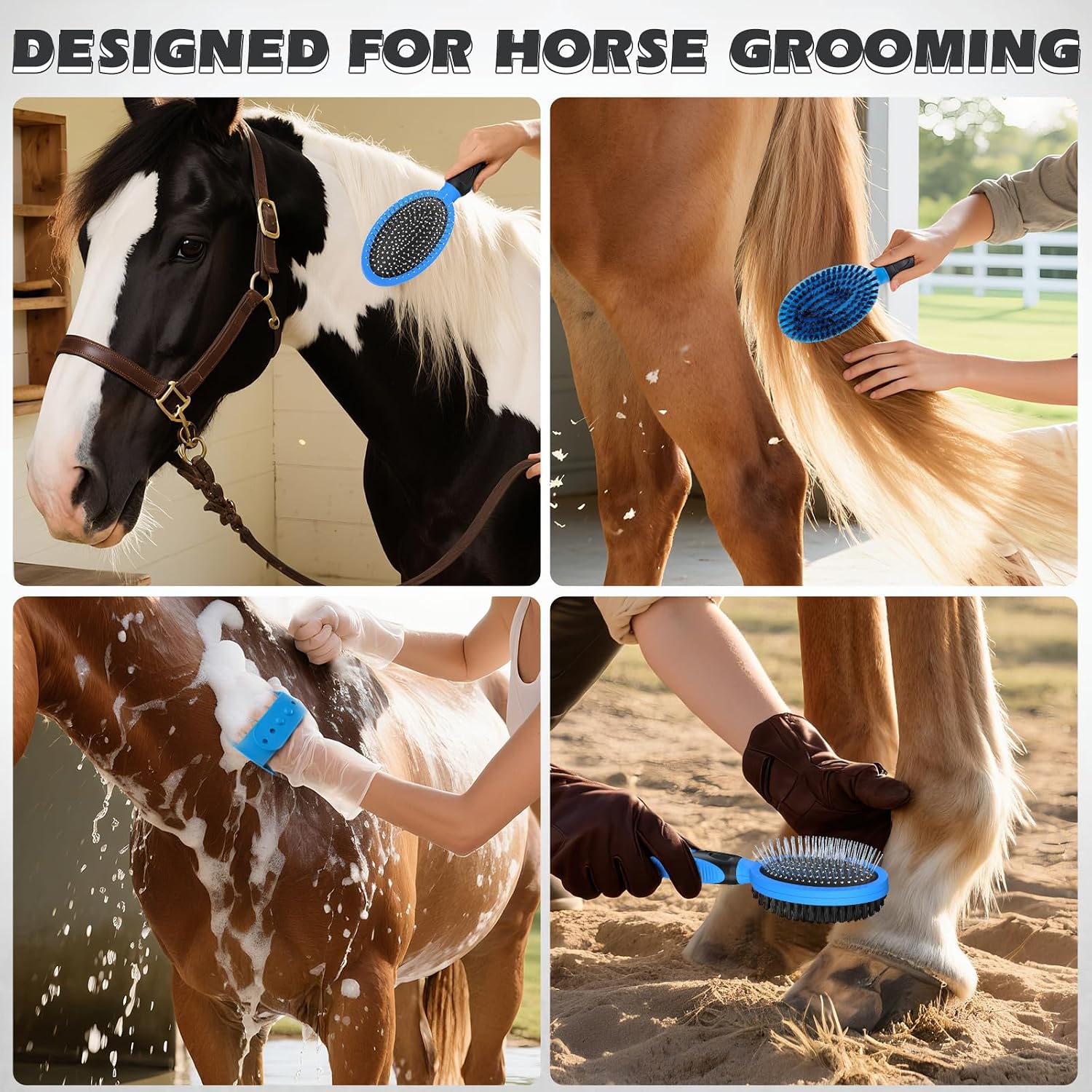 Double-Sided Pet Bathing and De-shedding Brush 2-Piece Set - Bathing and Grooming in One, Suitable for Long and Short-Haired Dogs - Image 2